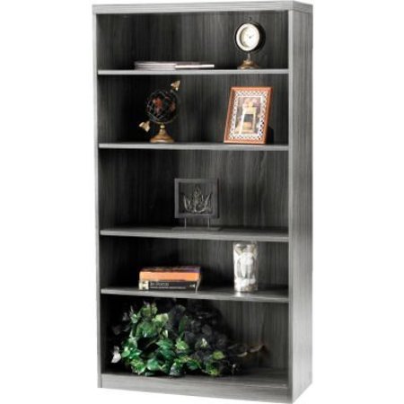SAFCO Safco® Aberdeen Series 5 Shelf Bookcase with 1 Fixed Shelf Gray Steel AB5S36LGS